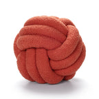 Knotted Ball Decorative Cushion, High End Throw Pillow for Living Room, Lamb Fleece Sofa Bed Decor