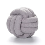 Knotted Ball Decorative Cushion, High End Throw Pillow for Living Room, Lamb Fleece Sofa Bed Decor