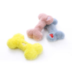 Grinding Teeth Cute Love Bone Plush Dog Toys, Interactive Pet Supplies
