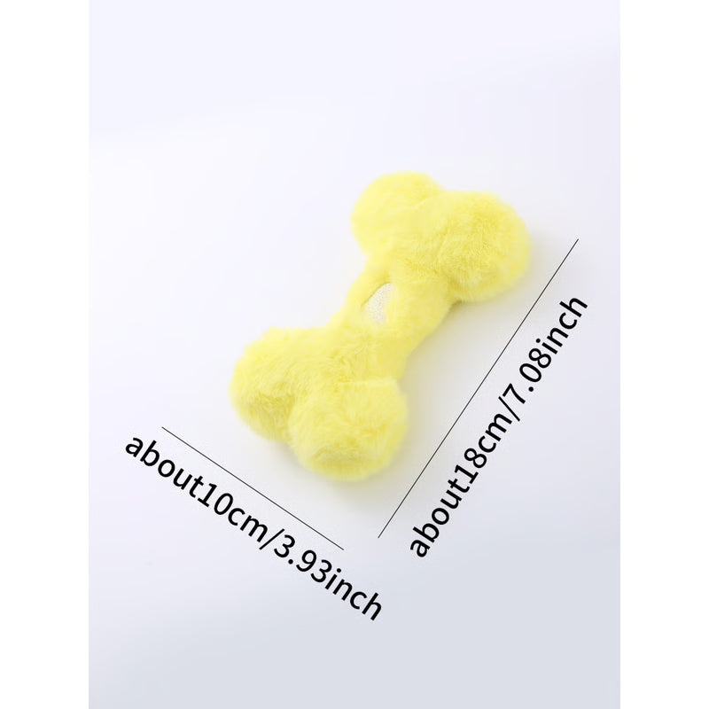 Grinding Teeth Cute Love Bone Plush Dog Toys, Interactive Pet Supplies
