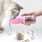 Portable Pet Water Bottle with Food and Water Storage Container for Travel Dogs Cats Pet Supplies