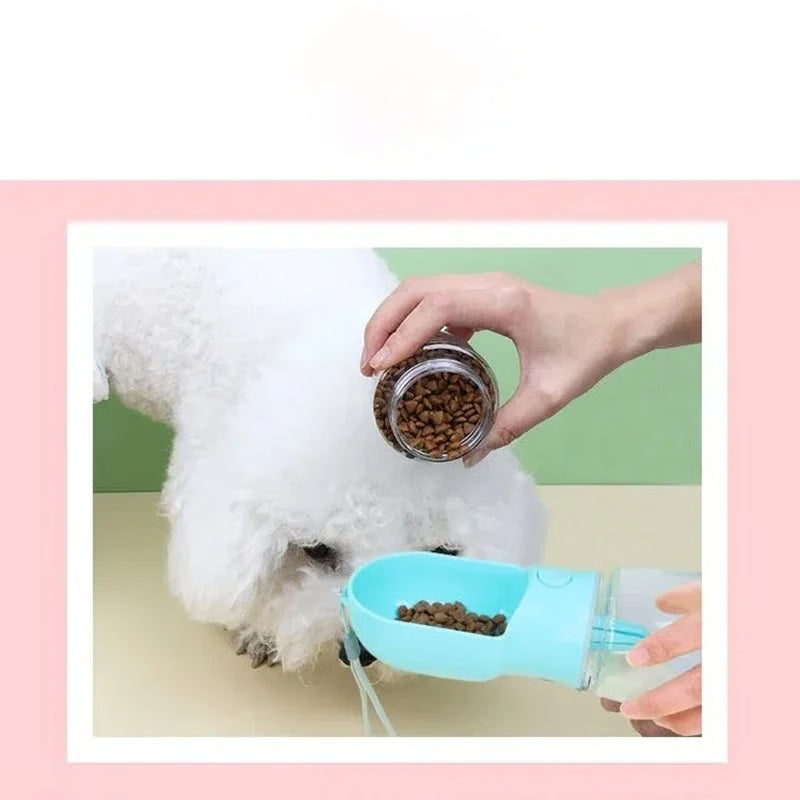 Portable Pet Water Bottle with Food and Water Storage Container for Travel Dogs Cats Pet Supplies