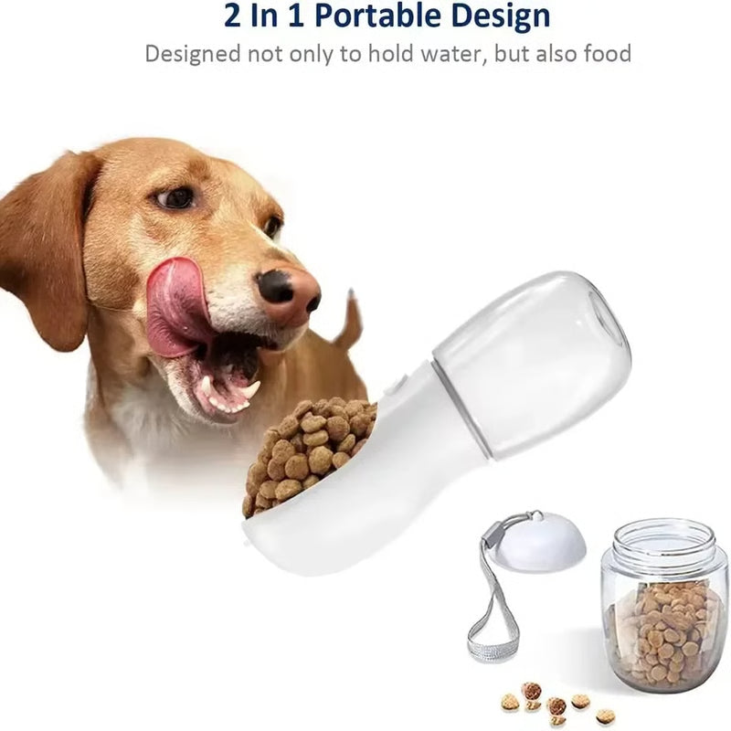 Portable Pet Water Bottle with Food and Water Storage Container for Travel Dogs Cats Pet Supplies