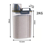 Plastic Cat Food Storage Tank with Measuring Cup, Moisture-proof Sealed Jar, Pet Supplies Container