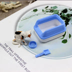 3pcs Mini Dollhouse Cat Litter Box Set – Miniature Pet Supplies with Shovel Accessories