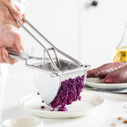 Heavy Duty Stainless Steel Potato Ricer, Vegetable Juicer, Masher for Baby Food and Kitchen Essentials