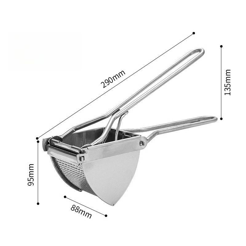 Heavy Duty Stainless Steel Potato Ricer, Vegetable Juicer, Masher for Baby Food and Kitchen Essentials